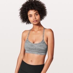 Lululemon Dark Marl Grey Y Sports Bra 6 S